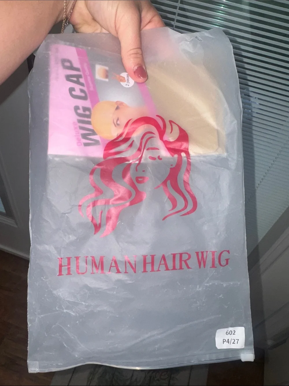 Lace Front Women’s Brown with Blonde Highlights Human Hair Wig